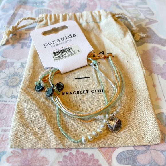 Pura Vida Jewelry - NWT Pura Vida May 2019 "Pretty In Pearl" bracelet club set